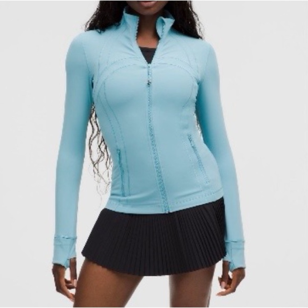 Lululemon Athletica Teal Jacket Washed Blue 8 Define Nulu Workout Athletic